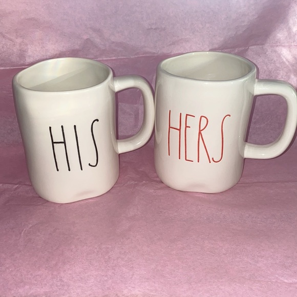Rae Dunn His & Hers Mugs - Picture 2 of 5
